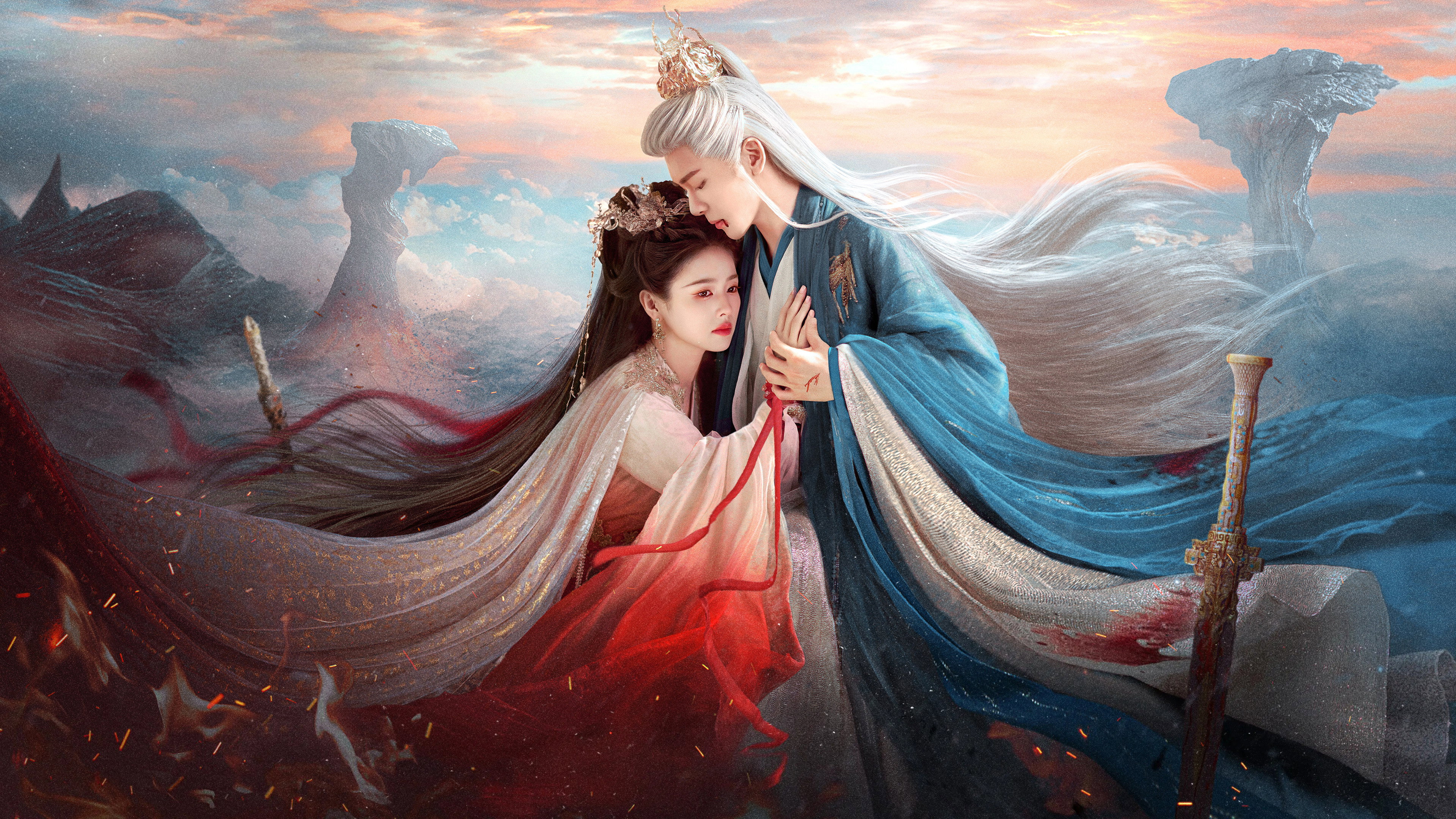 FEUD (2025) wallpaper #4 — 3840×2160 4K UHD backdrop — Li Qingyue, the Four Spirit Immortal, and Bai Jiusi, the powerful Dacheng Lord, are… — free HD background for desktop, MacBook, mobile & iPhone (ref MFYRXUdr1BiGxT7LU26j7jMEaD)
