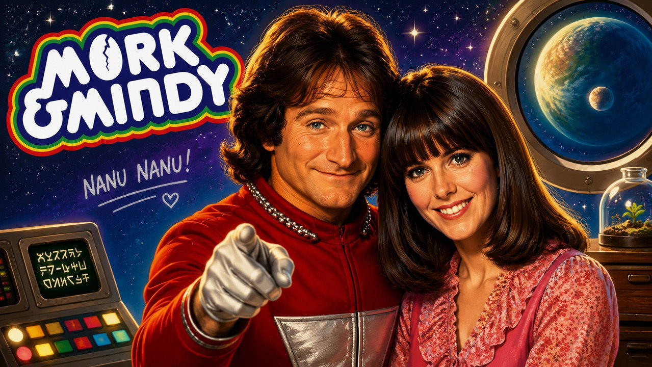 Mork & Mindy wallpaper 5 — 1672×941 cinematic backdrop