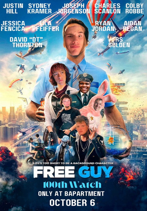 Free Guy vertical backdrop 5