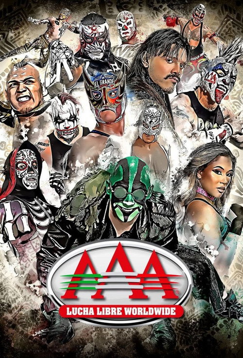 WWE Lucha Libre AAA World Wide vertical backdrop 2