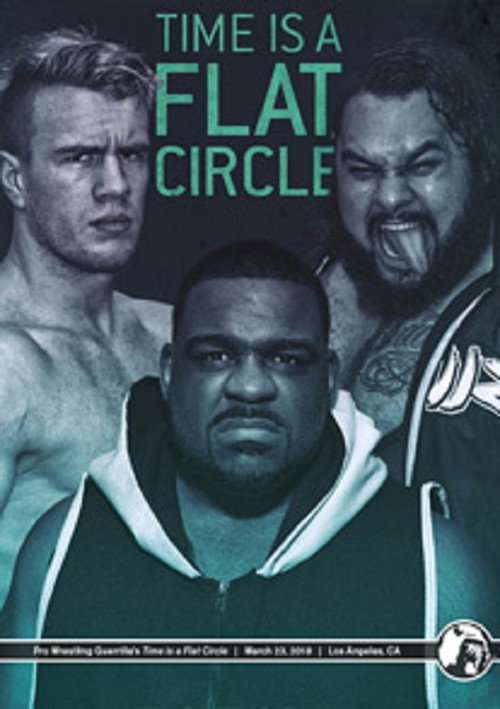 PWG: Time Is A Flat Circle vertical backdrop 1